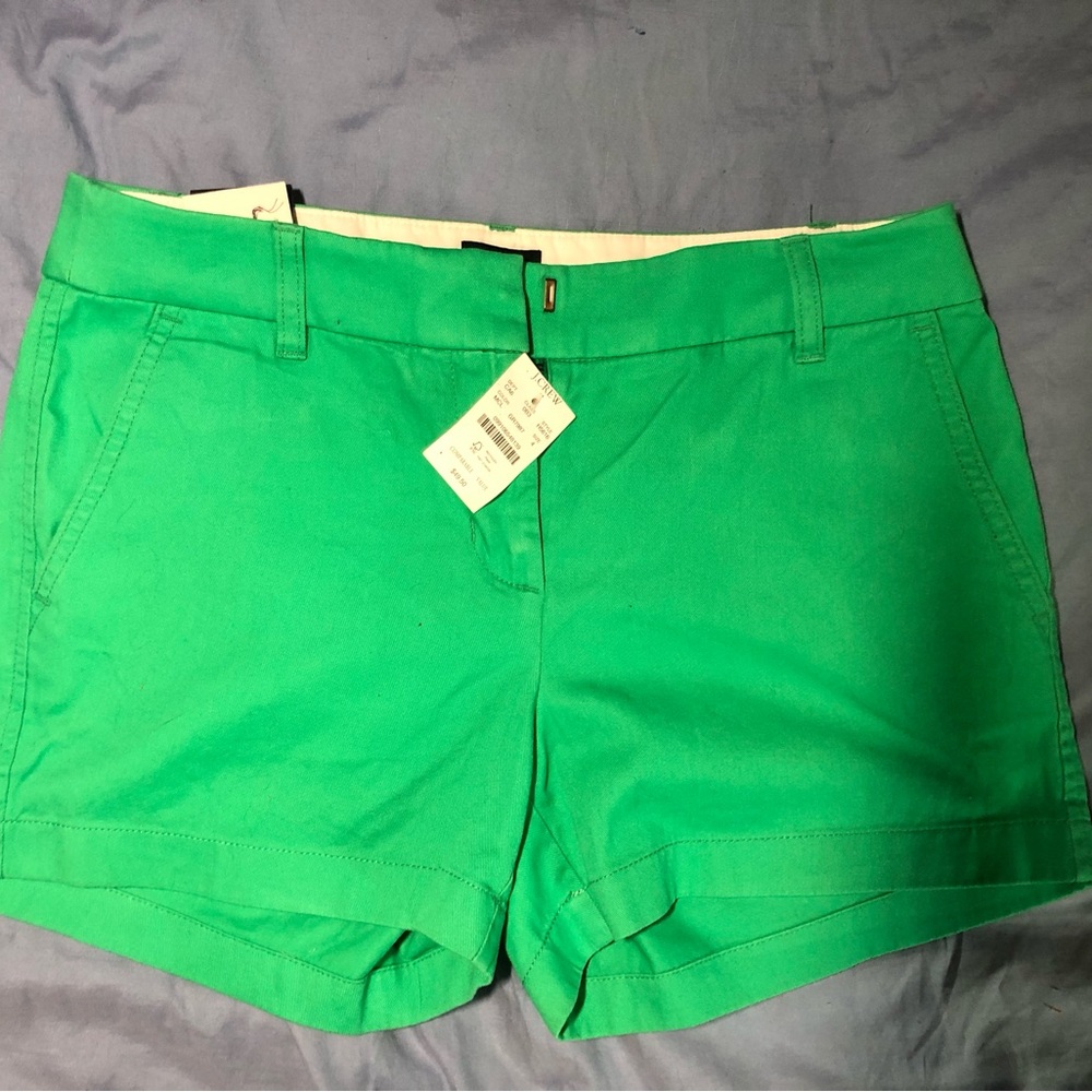 J. Crew Bright Green 3.5 Short-Shorts